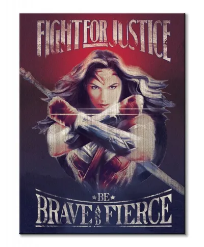 Obraz na płótnie - Wonder Woman Fight For Justice - 60x80 cm