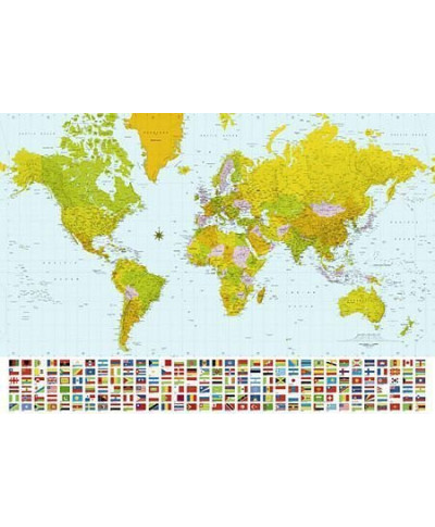 Fototapeta na ścianę - Mapa Świata 2007 - 366x254 cm