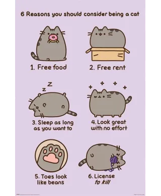 Plakat - Powody do bycia kotem - Pusheen (Reasons to be a Cat)