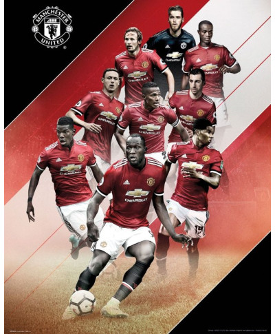 Plakat z drużyną - Manchester United Players 17/18