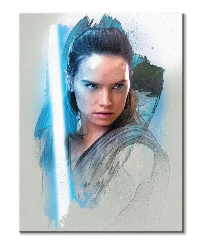 Obraz filmowy - Star Wars: Ostatni Jedi (Rey Brushstroke) - 60x80 cm