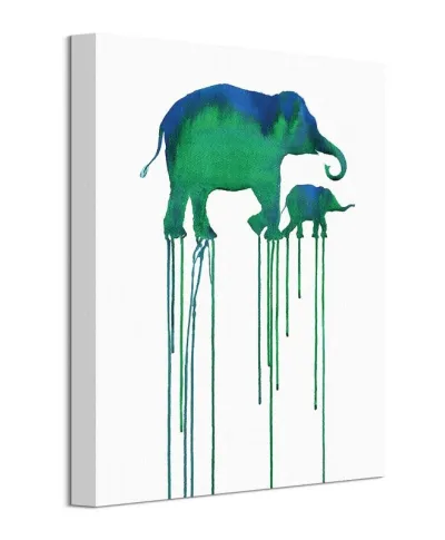 Asian Elephants - obraz na płótnie