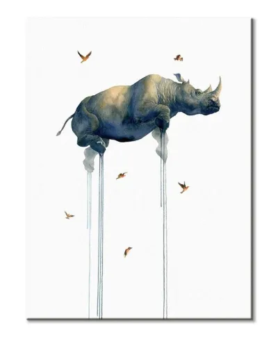 Journey 2 Rhino - obraz na płótnie