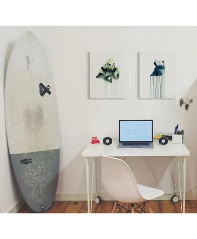 Pandas Bamboo - obraz na płótnie