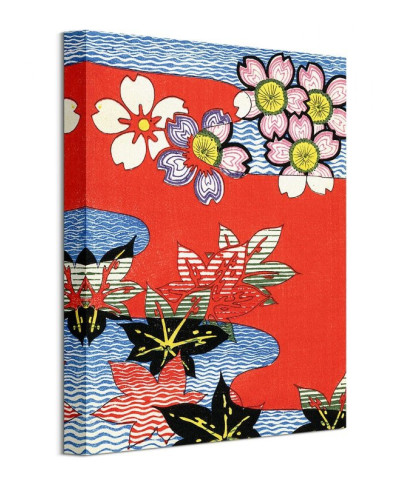 Vintage Japanese Flowers - obraz na płótnie