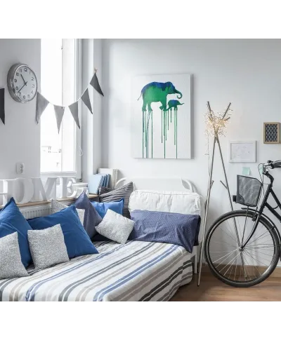 Asian Elephants - obraz na płótnie