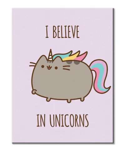 Pusheen (I Believe in Unicorns) - obraz na płótnie
