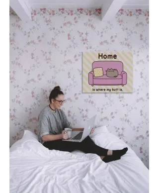 Pusheen (Home) - obraz na płótnie