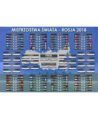 Tabela Mistrzostw Świata Rosja 2018 - plakat