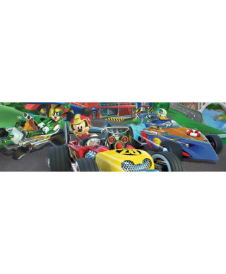 Fototapeta dla dzieci - Myszka Miki Racers - 3D - Walltastic - 244x305 cm