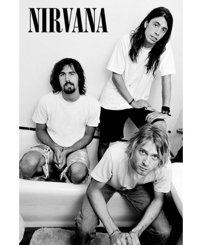 Nirvana black and white - plakat
