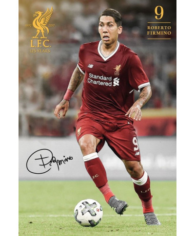 Liverpool Firmino 17/18 - plakat z piłkarzem