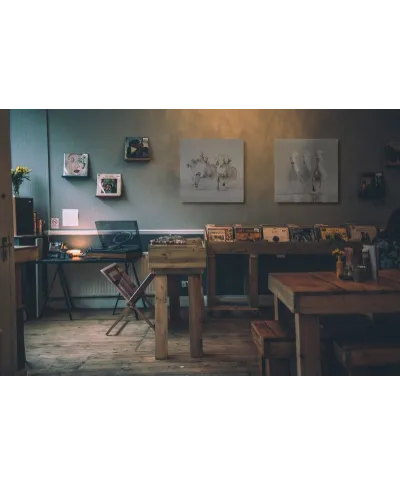 Three White Horses - obraz na płótnie
