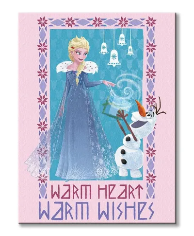 Olaf's Frozen Adventure Warm Heart Warm Wishes - obraz na płótnie