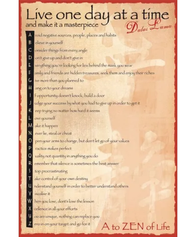Dalai Lama (a to zen) - plakat