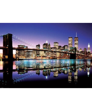 New York, Brooklyn Bridge (Colour) - plakat