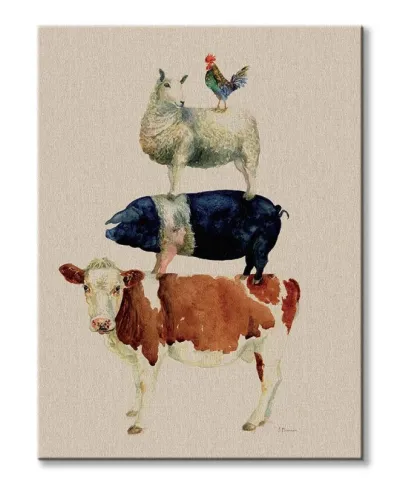 Farmyard Fun - obraz na płótnie