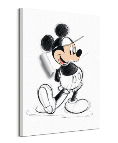 Mickey Mouse Torn Sketch - obraz na płótnie