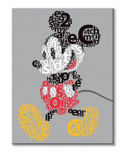 Mickey Mouse Type - obraz na płótnie
