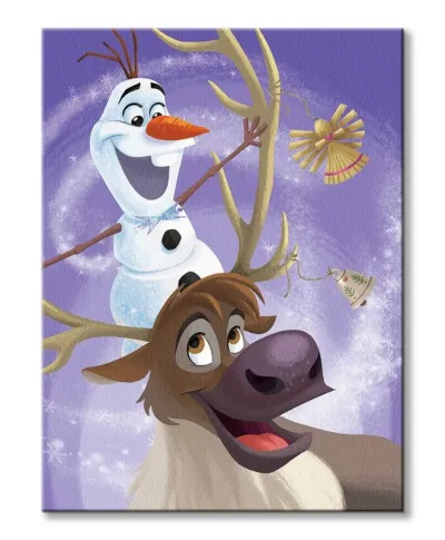 Olaf's Frozen Adventure Olaf & Sven - obraz na płótnie