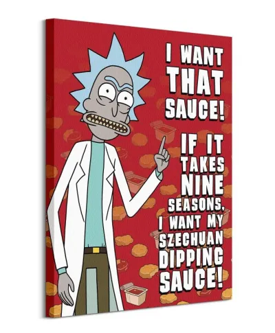 Rick and Morty Szechuan Sauce - obraz na płótnie