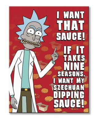 Rick and Morty Szechuan Sauce - obraz na płótnie
