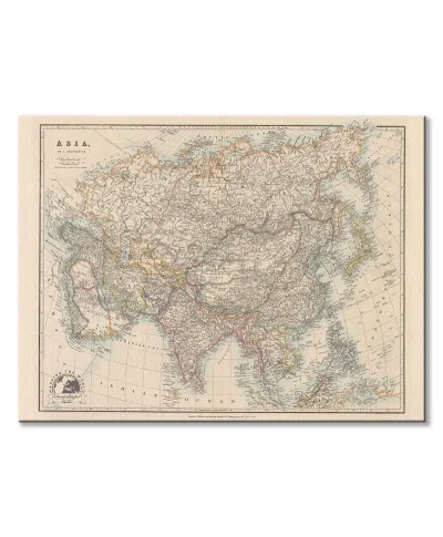 Stanfords Mapa Świata 1884 - obraz na płótnie