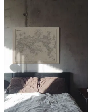 Stanfords Mapa Świata 1884 - obraz na płótnie