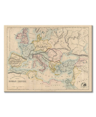 Stanfords Mapa Imperium Rzymskiego 1879 - obraz na płótnie
