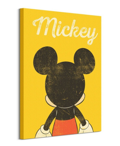 Mickey Mouse Back Distressed - obraz na płótnie