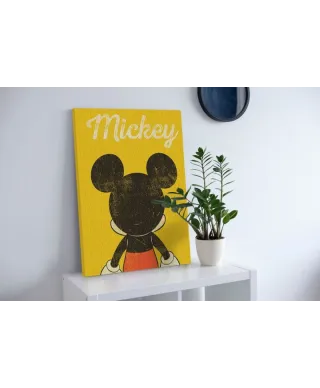 Mickey Mouse Back Distressed - obraz na płótnie