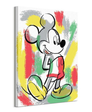 Mickey Mouse Paint Stripes - obraz na płótnie