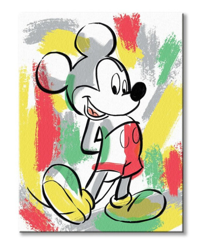 Mickey Mouse Paint Stripes - obraz na płótnie