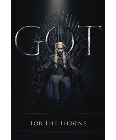 Plakat z  Daenerys Targaryen na tronie - Gra o tron