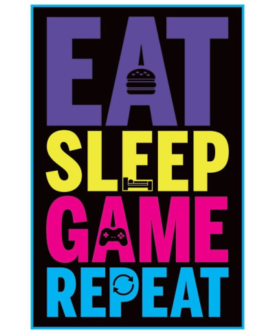 Eat, Sleep, Game, Repeat - plakat