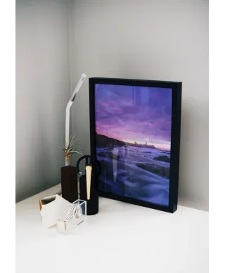 Sunset on the shore - plakat