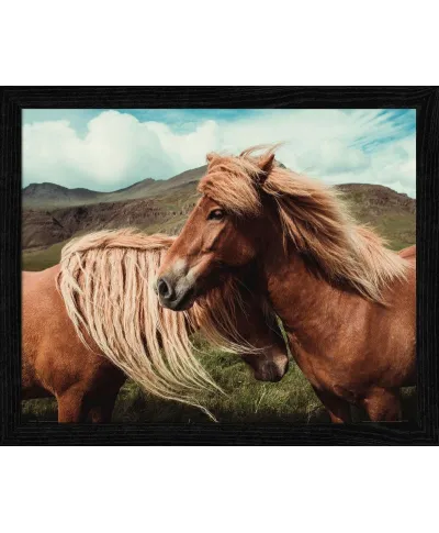 Horses with mane - plakat