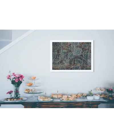 Plakat na ścianę 3d - Kwiaty Succulents
