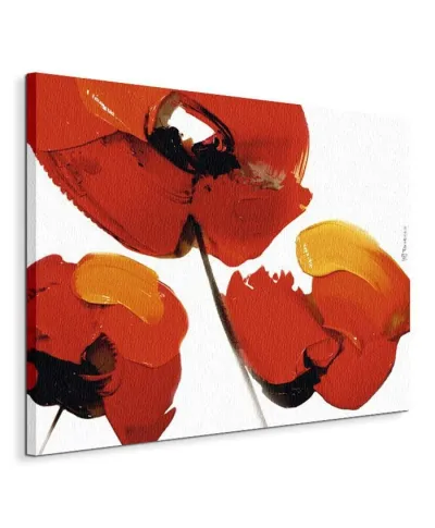 Three Poppies - White - Obraz na płótnie