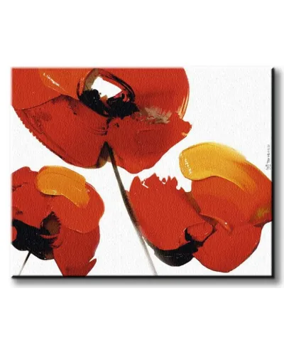 Three Poppies - White - Obraz na płótnie