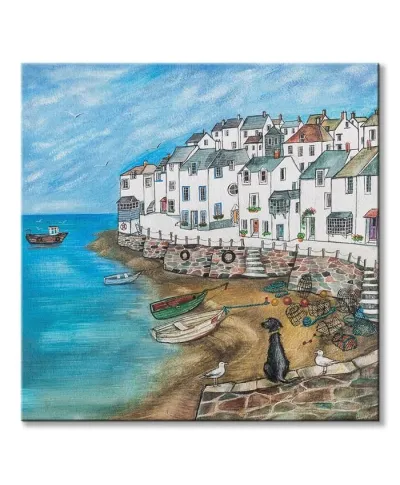 Biały Port - obraz na płótnie