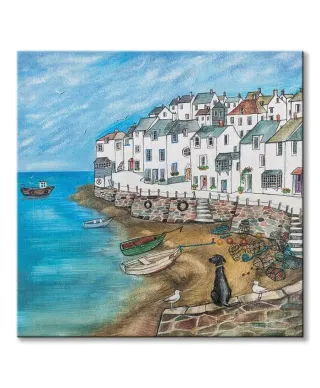 Biały Port - obraz na płótnie