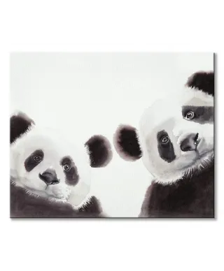 Dwie Pandy - obraz na płótnie
