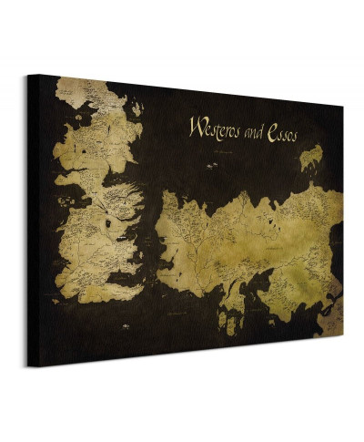 Gra o Tron Mapa Westeros i Essos - obraz na płótnie
