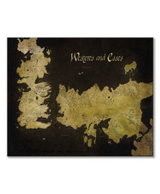 Gra o Tron Mapa Westeros i Essos - obraz na płótnie