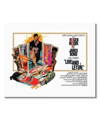 James Bond Żyj i pozwól umrzeć - obraz na płótnie