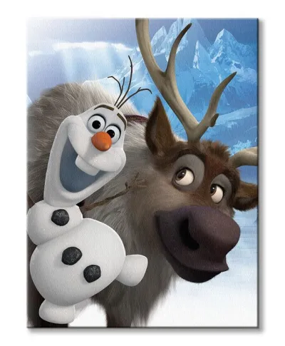 Kraina Lodu Olaf i Sven - obraz na płótnie
