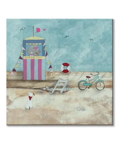 Zabawy na plaży - obraz na płótnie