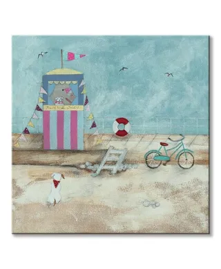 Zabawy na plaży - obraz na płótnie
