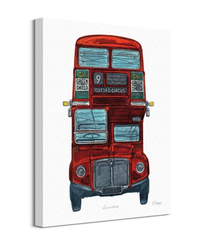 Angielski autobus - obraz na płótnie